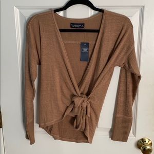 A&F Soft and Cozy Tie Wrap Sweater